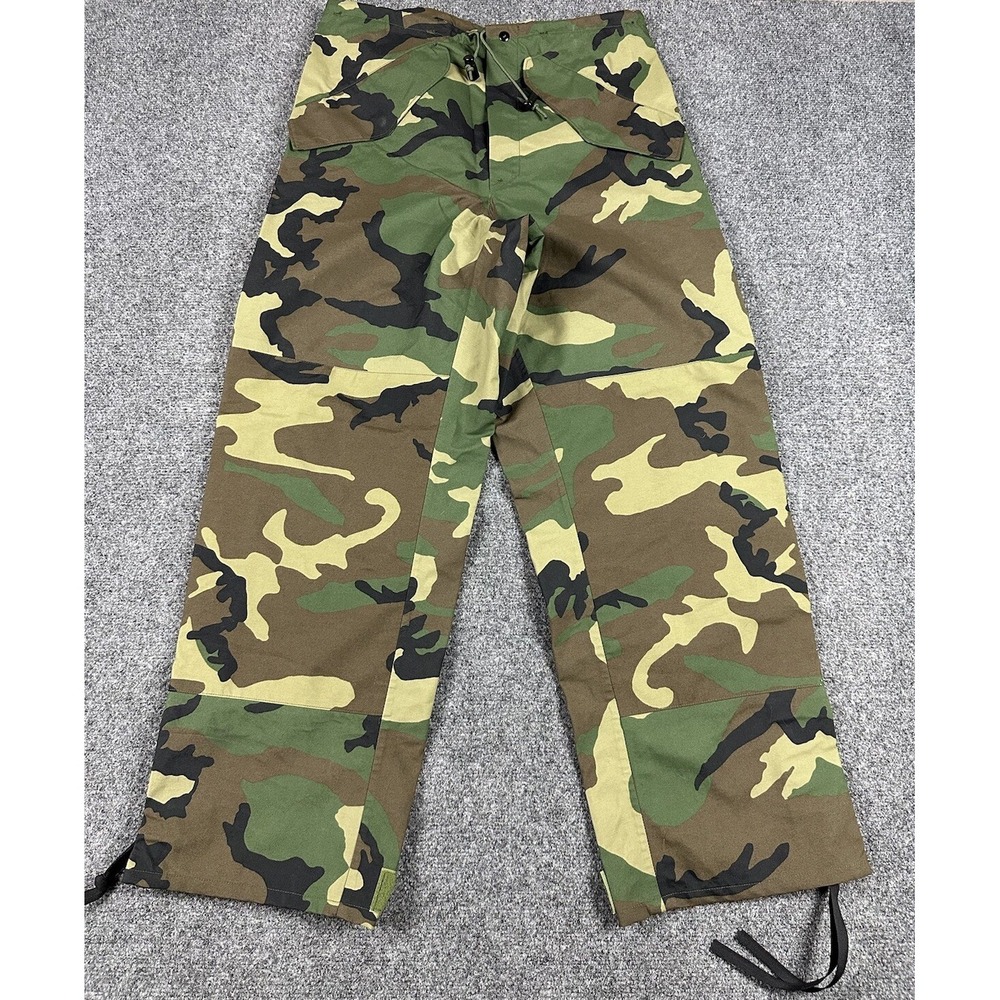 Military Gore Tex Pants 32X29 Extended Cold Weather Trouser Woodland Camo Small